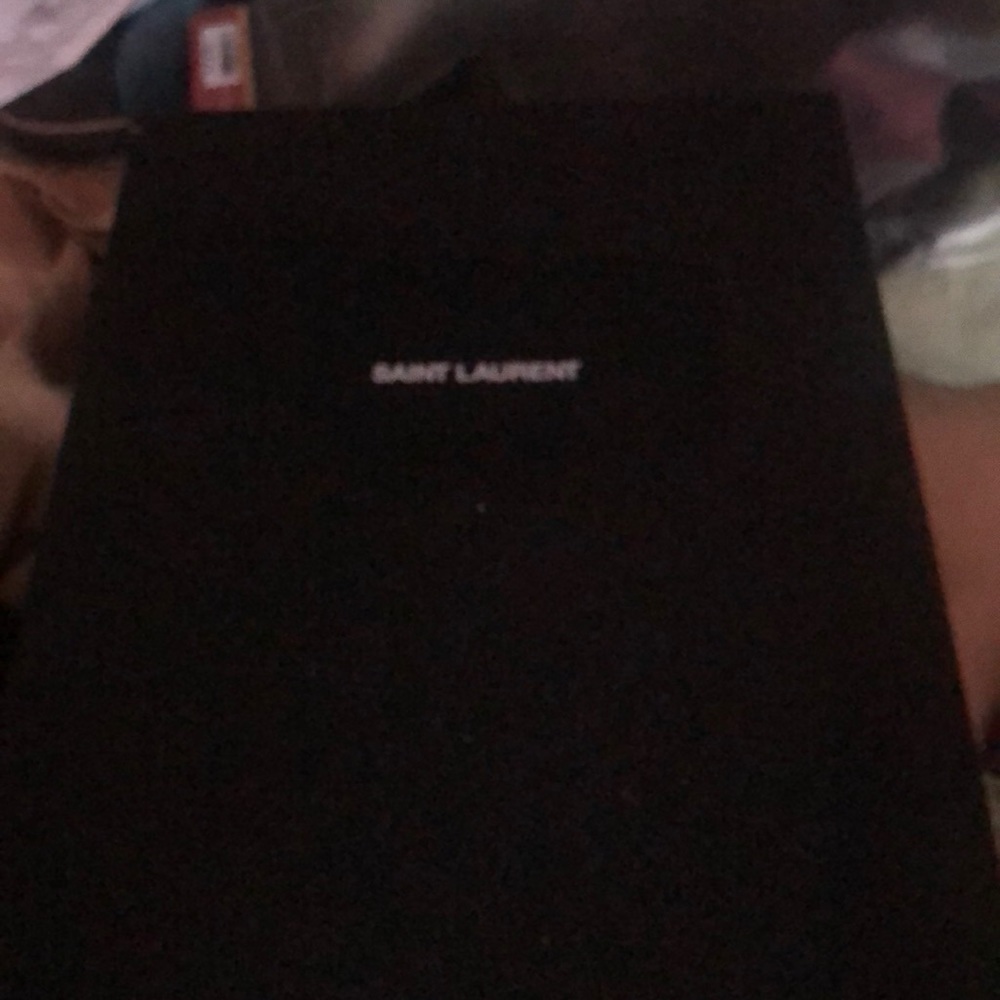 Saint Laurent Nero Black Leather Sneakers Sz 40 - Picture 6 of 7
